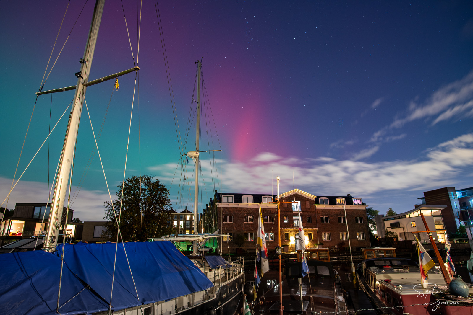 15 October Northern lights in Schiedam