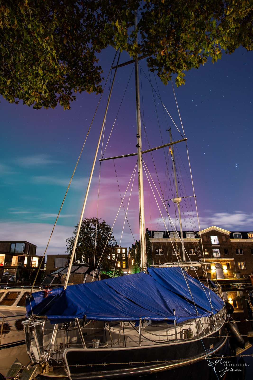 15 October Northern lights in Schiedam