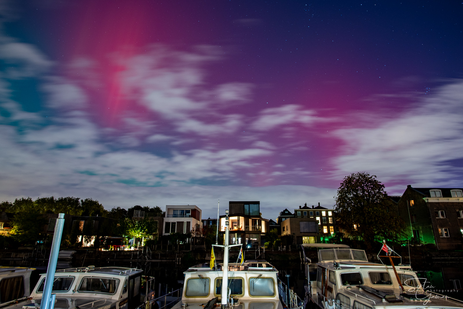 15 October Northern lights in Schiedam