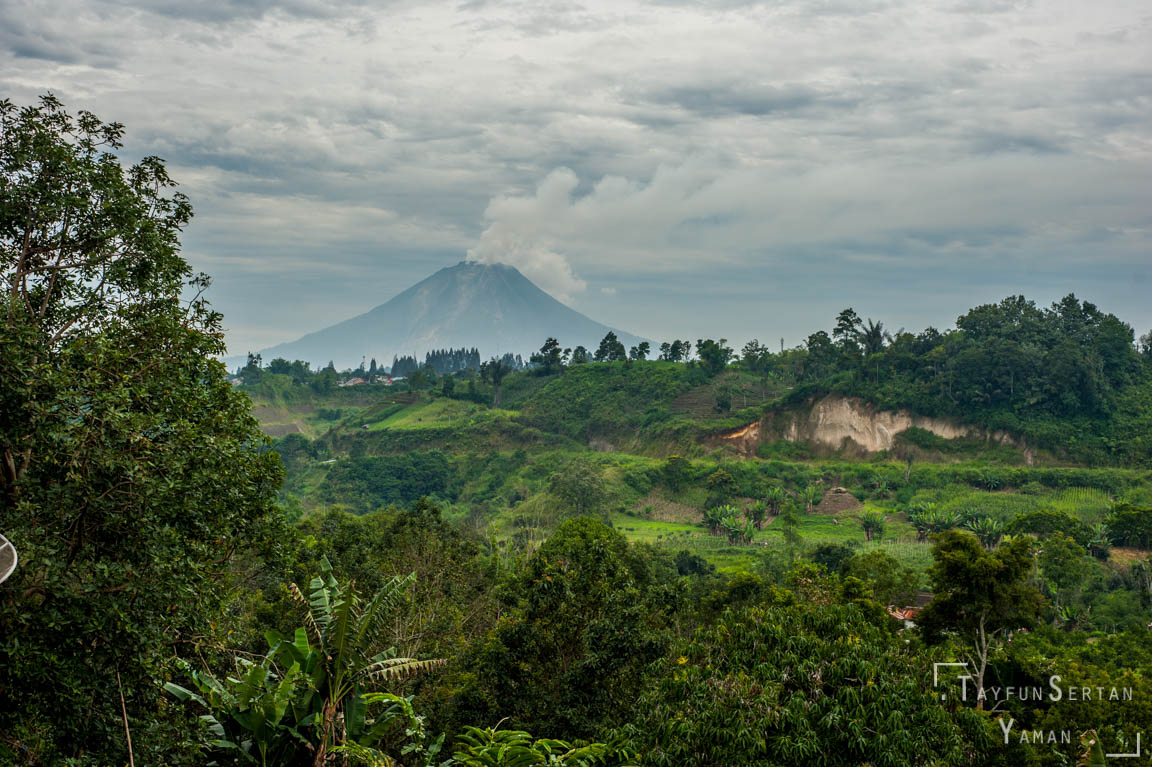 Mount Sinabung Volcano in North Sumatra