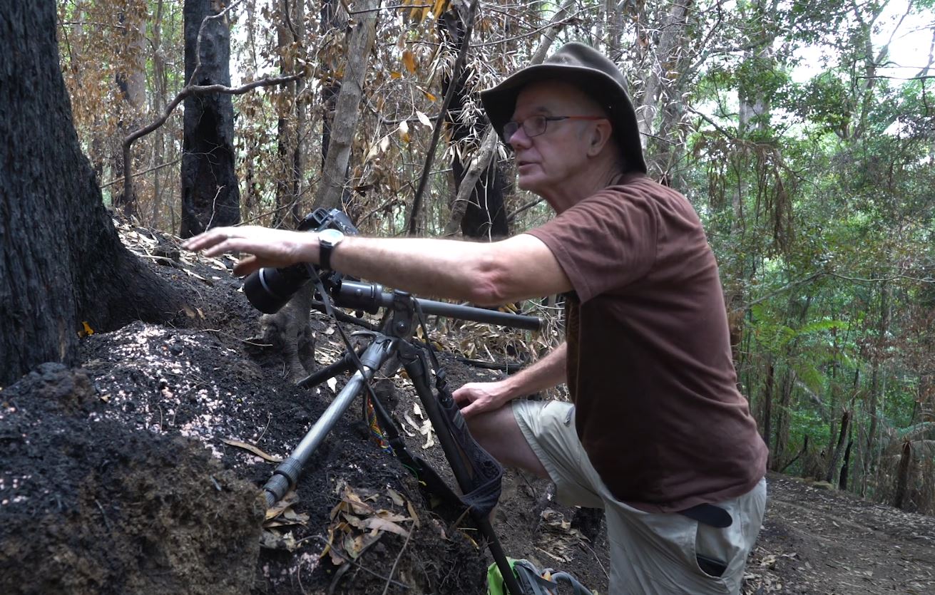 Stephen Axford with his tripod